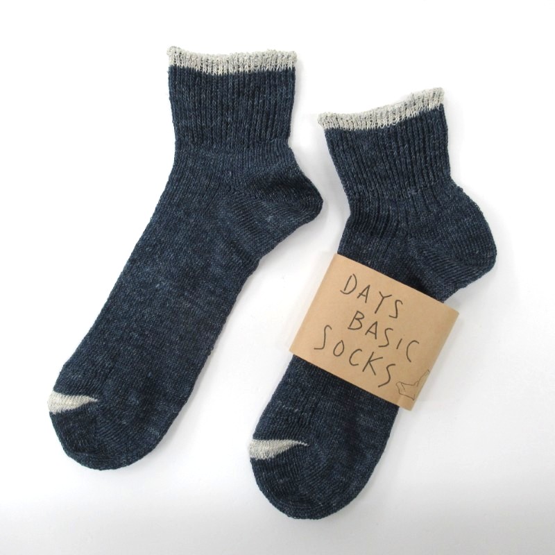 DAYS リネンショート丈ソックス 35285/IND×SVGY78 【日本製】